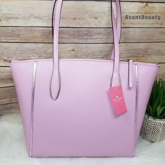 Kate Spade Kali Quartz Pink Large Tote Leather New - Picture 7 of 15